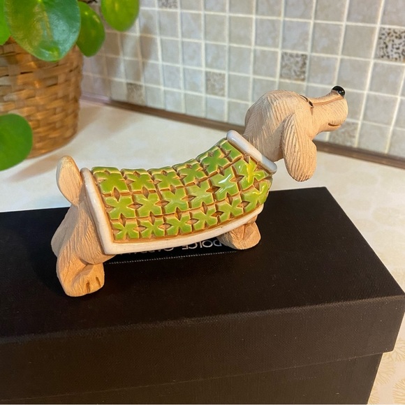 Vintage Artesania Rinconada Dachshund puppy dog Uruguay Hand Carved Figurine - Picture 6 of 9